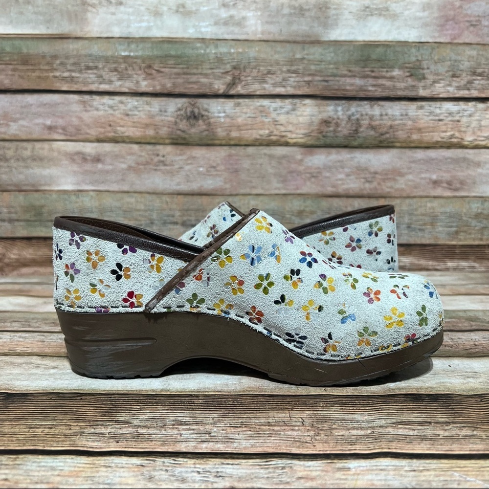 Sanita Multi Color Floral Nursing Clogs - Picture 2 of 9